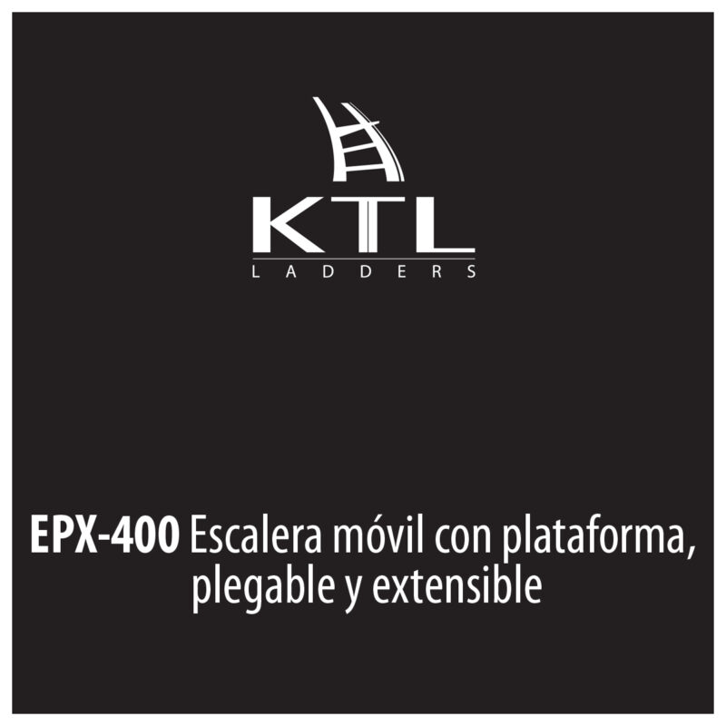 EPX-400 - Escalera móvil con plataforma, plegable y extensible