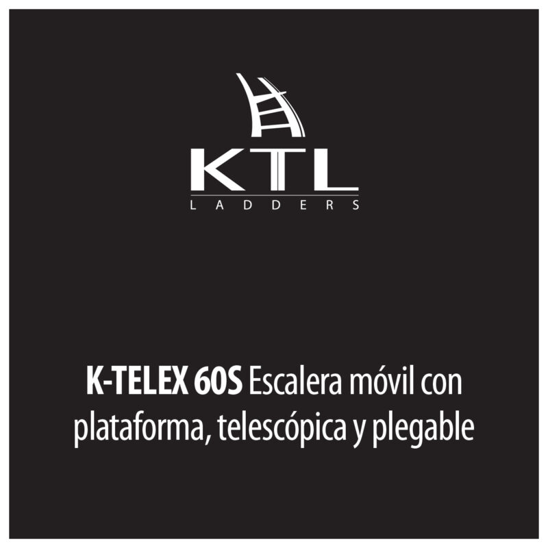 K-TELEX 60S Escalera móvil con plataforma, telescópica y plegable