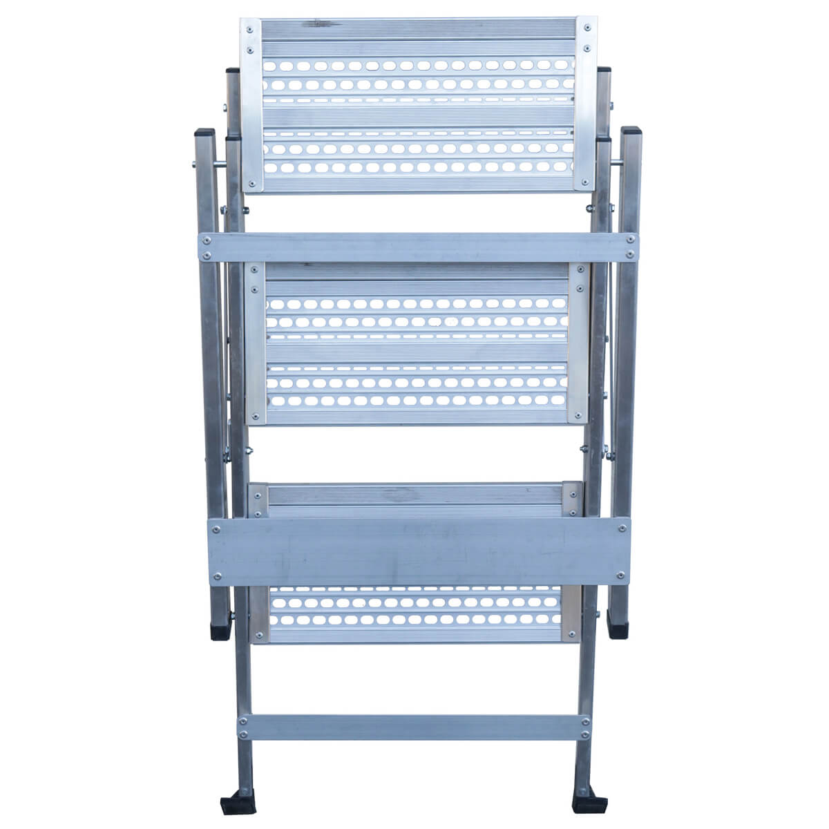 Taburete plegable BIG K-FOLD en posición de plegado (frontal)